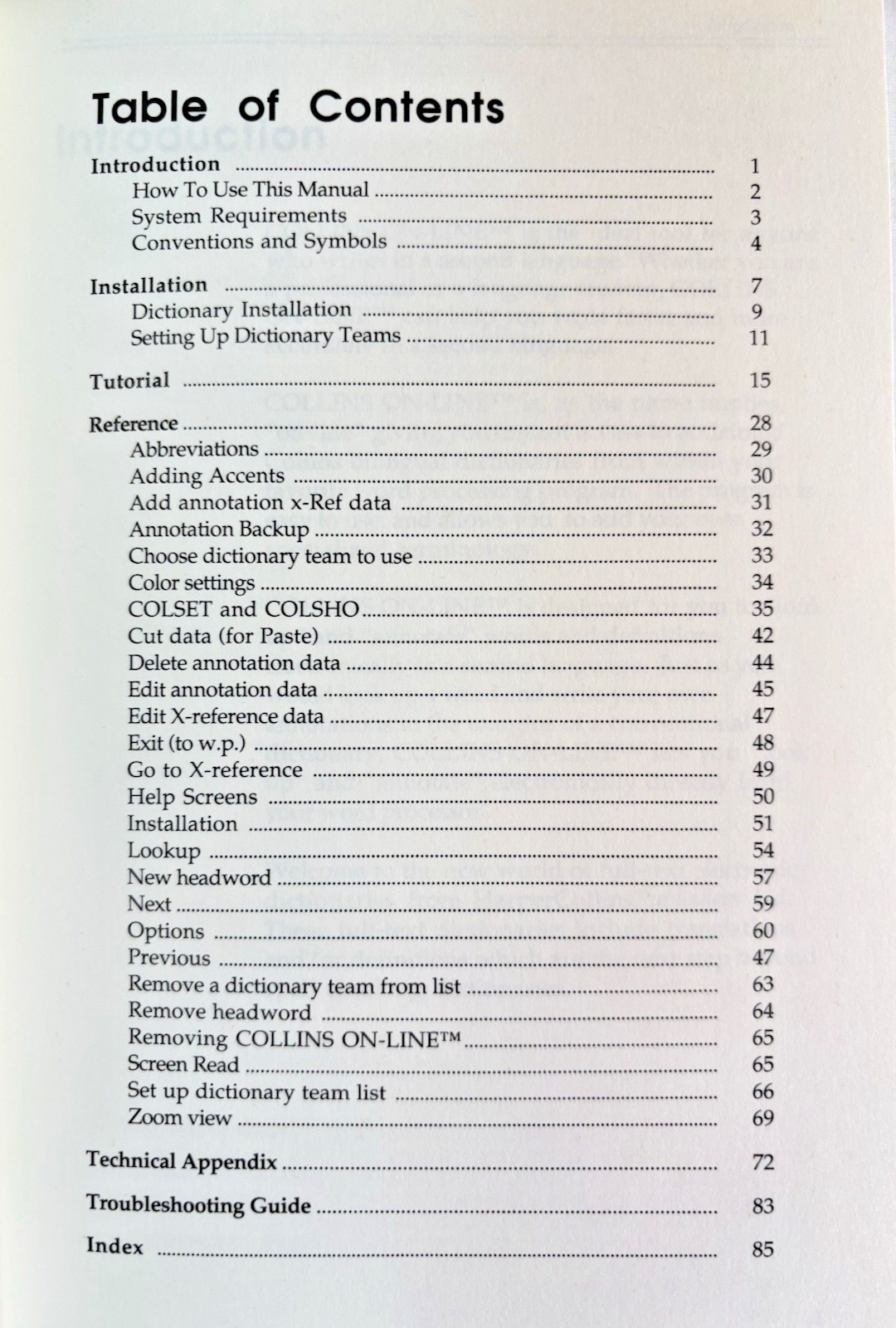 COLLINS ON-LINE VER. 2 ELECTRONIC BILINQUAL DICTIONARY USER'S MANUAL & MORE