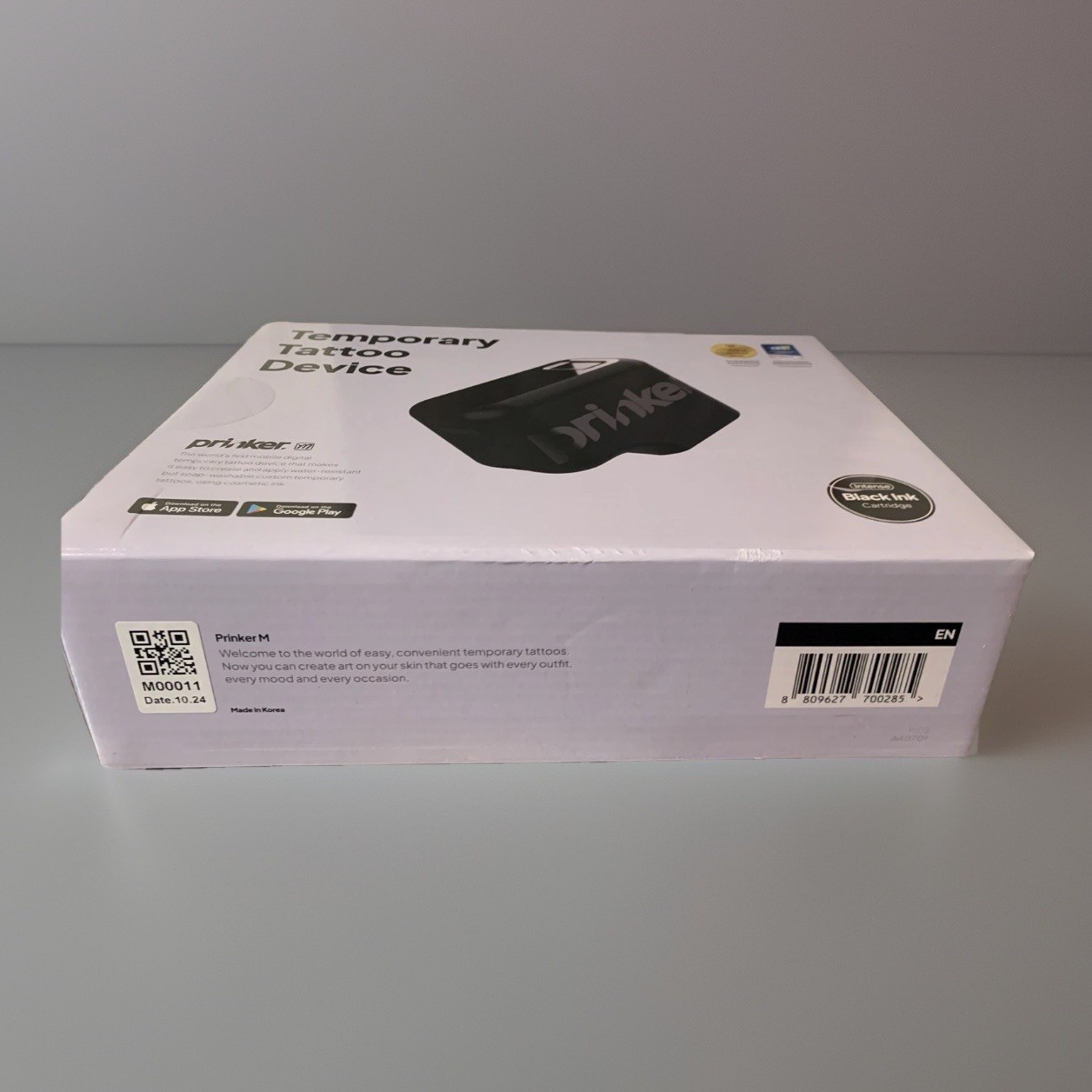 New Prinker M Black 3-D Custom Temporary Tattoo Device Printer Sealed Box