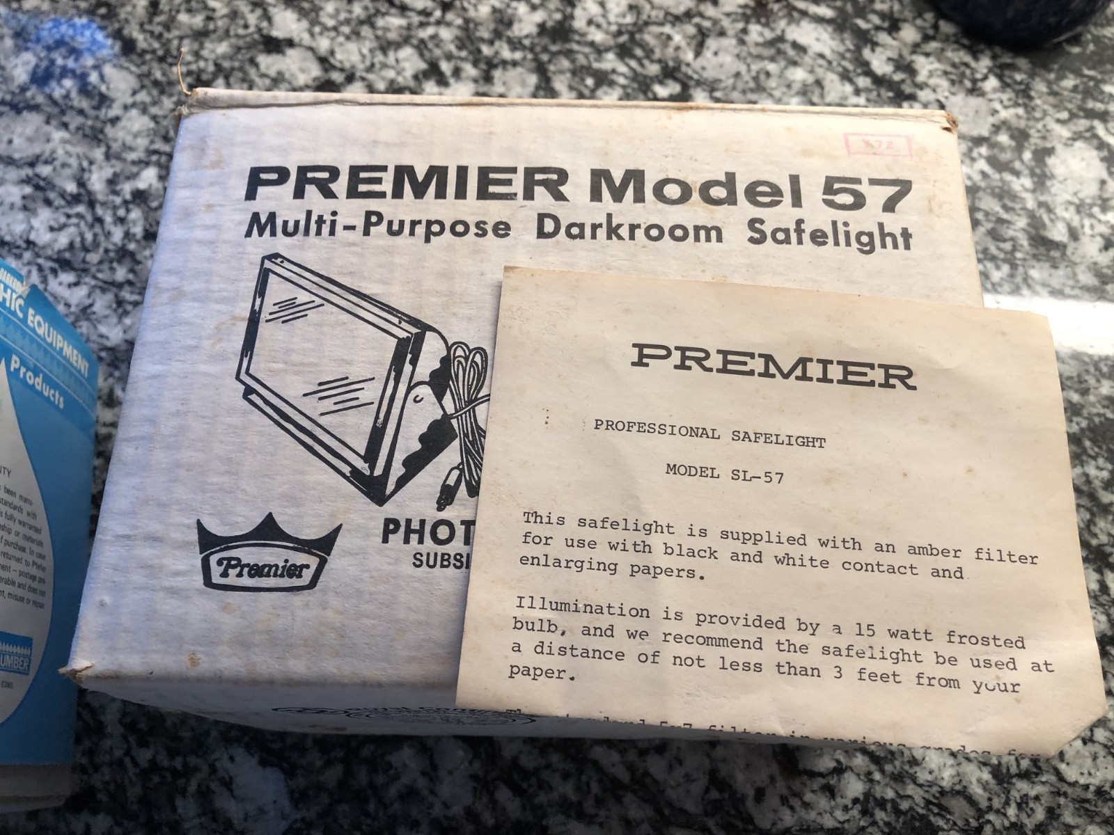 Vintage Premier Safelight Model SL-57 Darkroom Light Photography Made In USA 