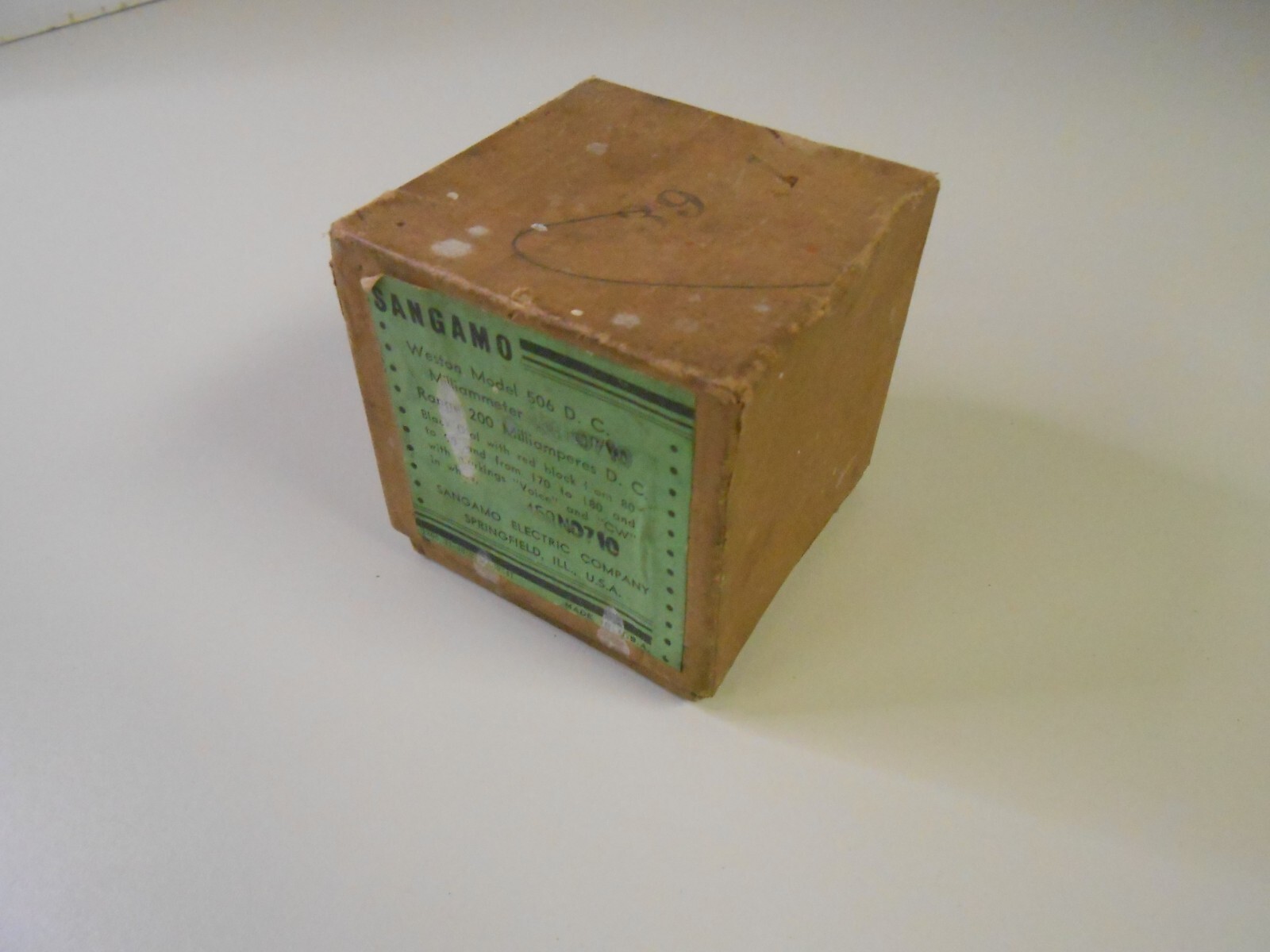 NOS Sangamo Model 506 Millammeter Range 200 Milliamperes D.C.