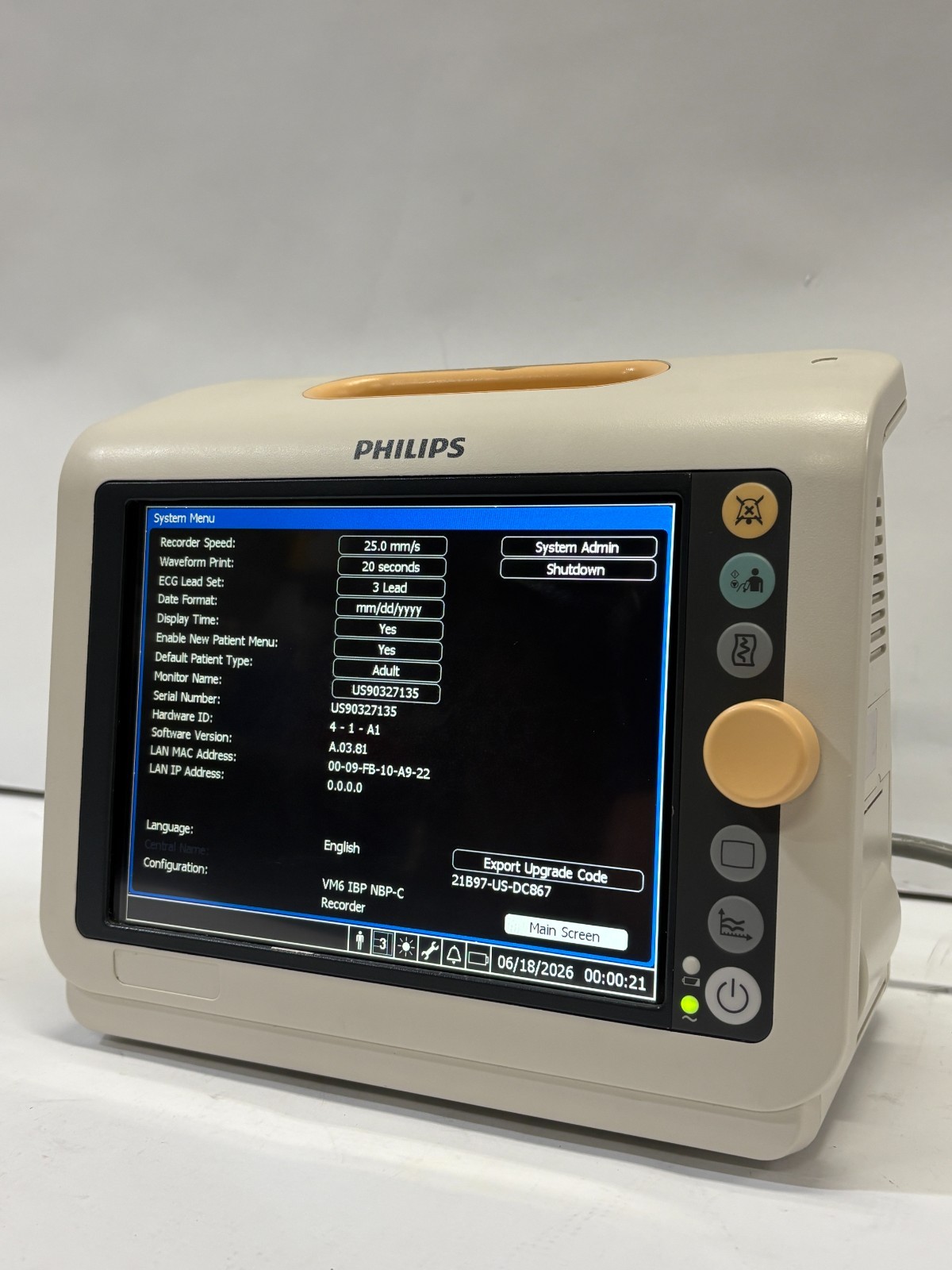Philips SureSigns VM6 - Model 863065 *Working!*