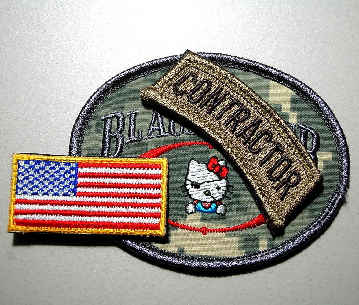 PRIVATE MILITARY CONTRACTOR DIPLOMATIC SECURITY vêlkrö 3-PC: FLAG + HELLO KITTY