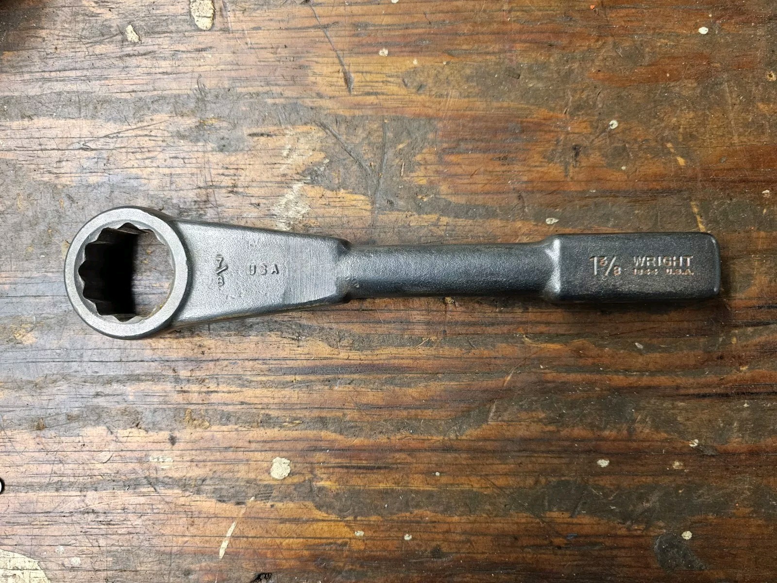 WRIGHT 1844 1-3/8 STRAIGHT HAMMER WRENCH USA 🇺🇲 STRIKING KNOCKER 1-3/8"
