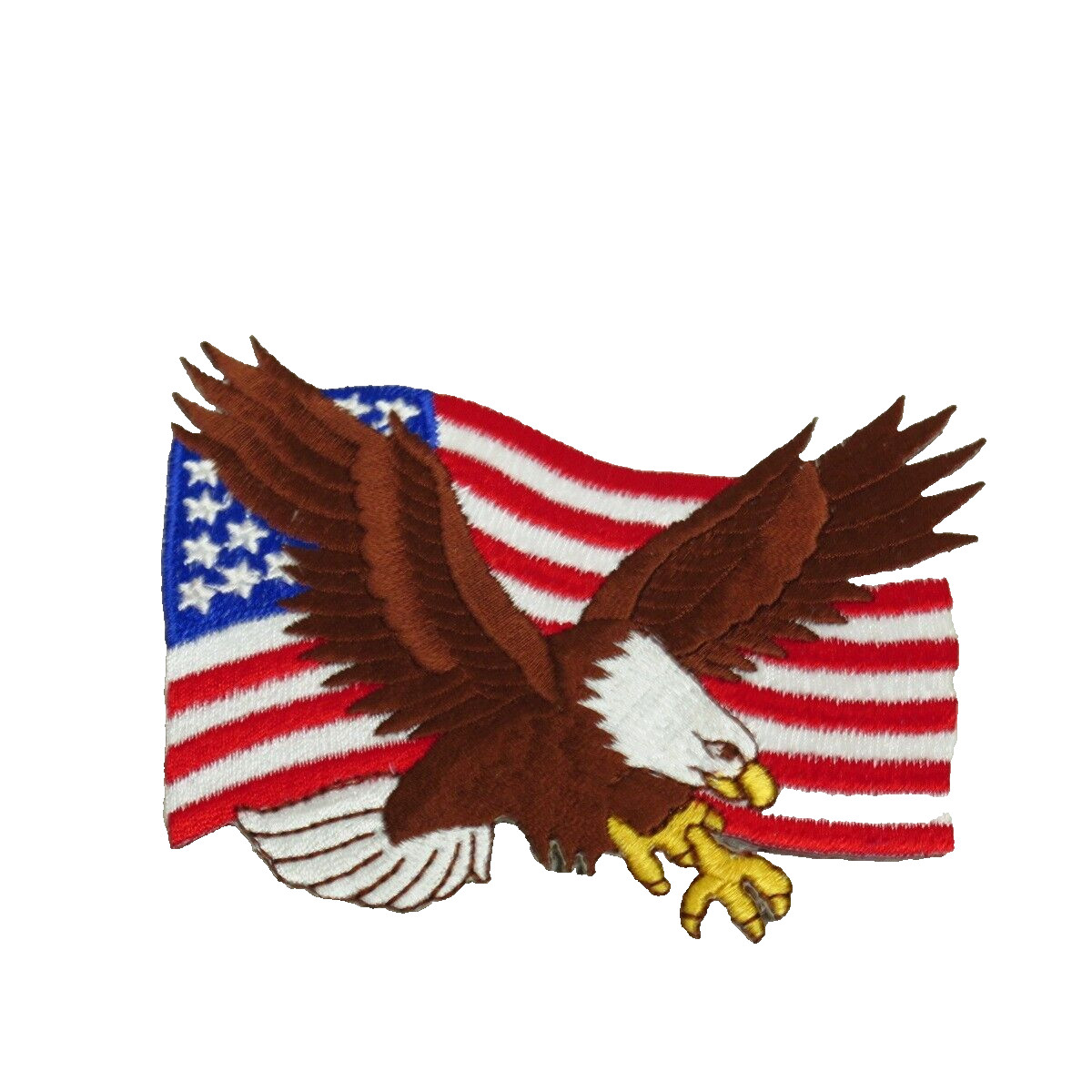 United States Flag and Eagle 3 5/8" Embroidered Patch