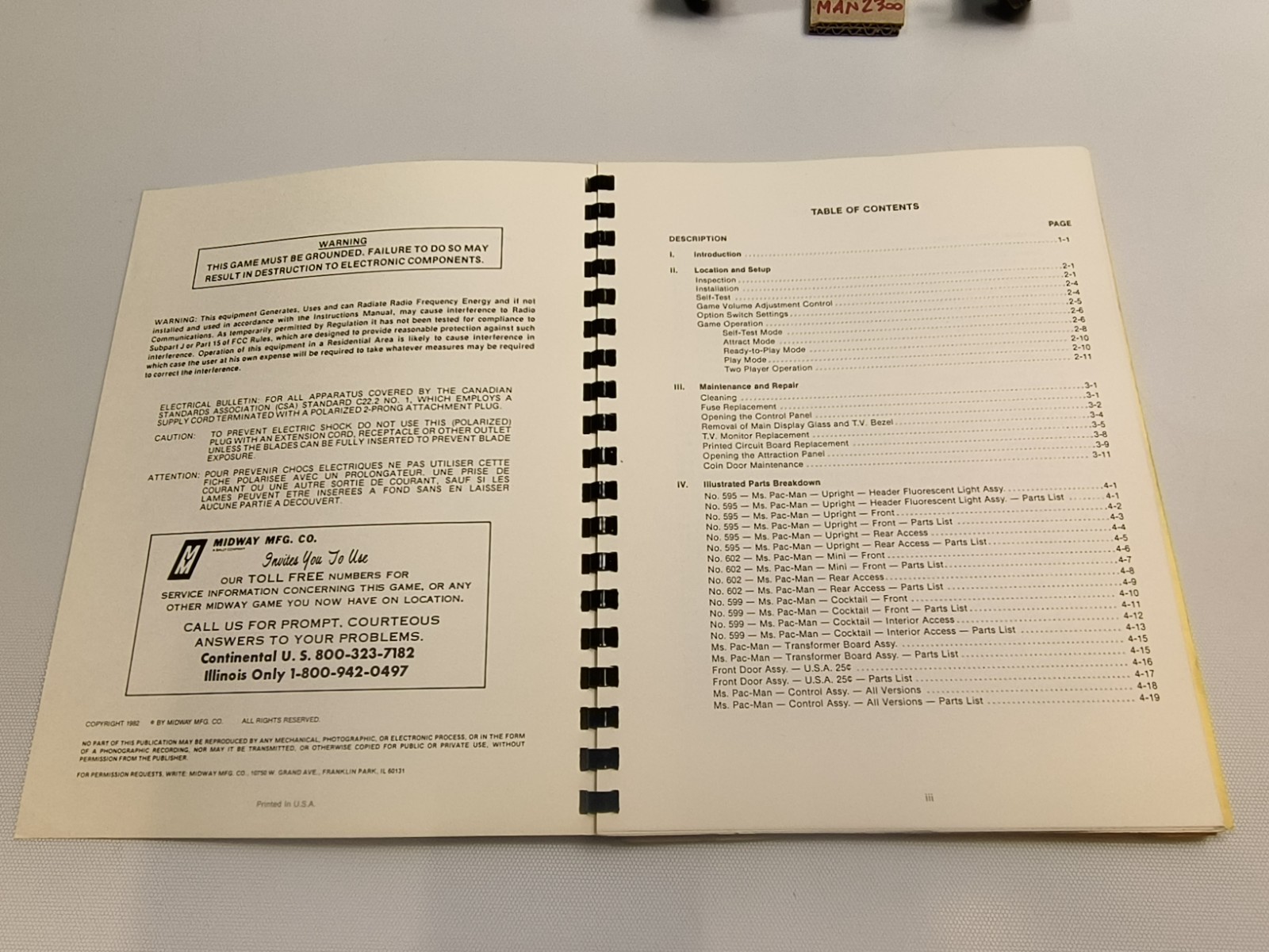Midway Ms. Pac-Man Pacman Arcade Game Machine Operating Manual Schematics ORIG