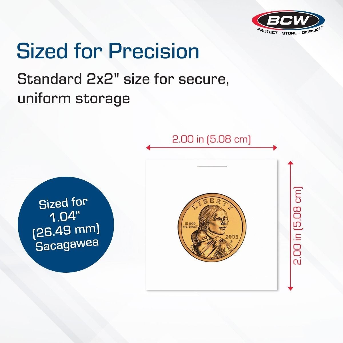 NEW (5 pk) BCW Coin Paper Flip- Small Dollar