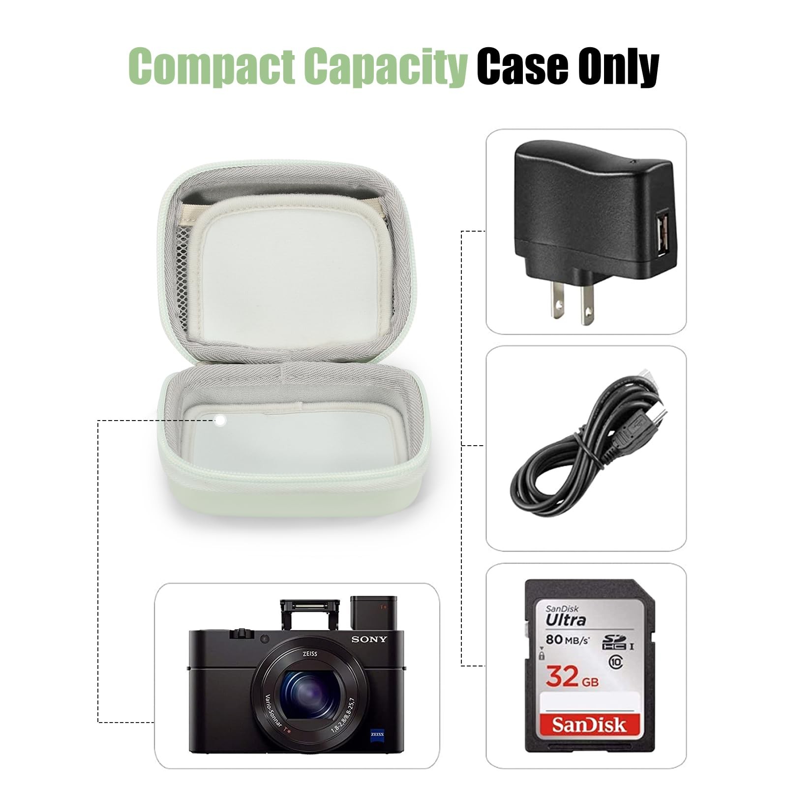 Digital Camera Case, Compact Protective Pouch for Kodak/Canon/Sony