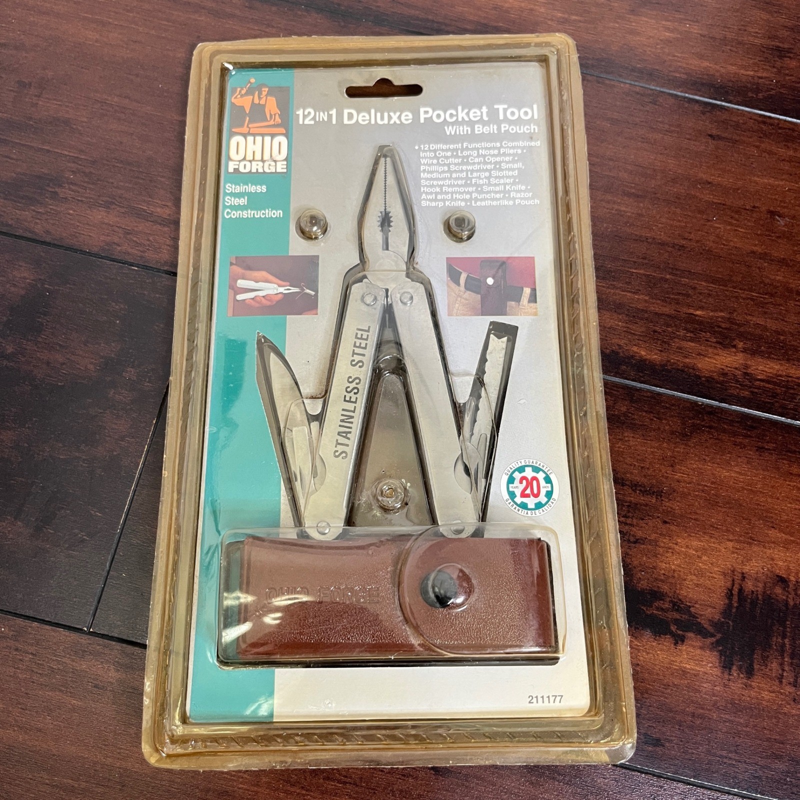Vintage Deadstock Ohio Forge 12-in-1 Deluxe Pocket Tool Stainless Multi-Tool