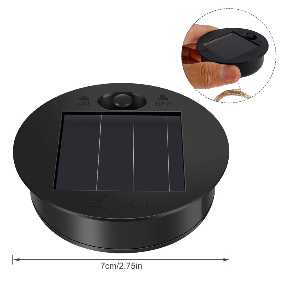 2Pcs Solar Light Replacement Top LED Solar Panel Lid for Outdoor Hanging9935