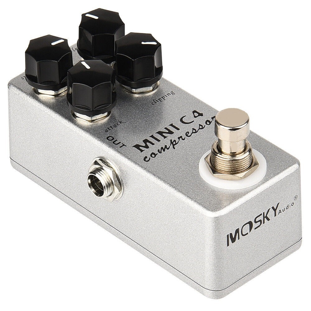 Mosky MINI COMPRESSOR Electric Guitar Effect Pedal Sustain Level Attack Clipping