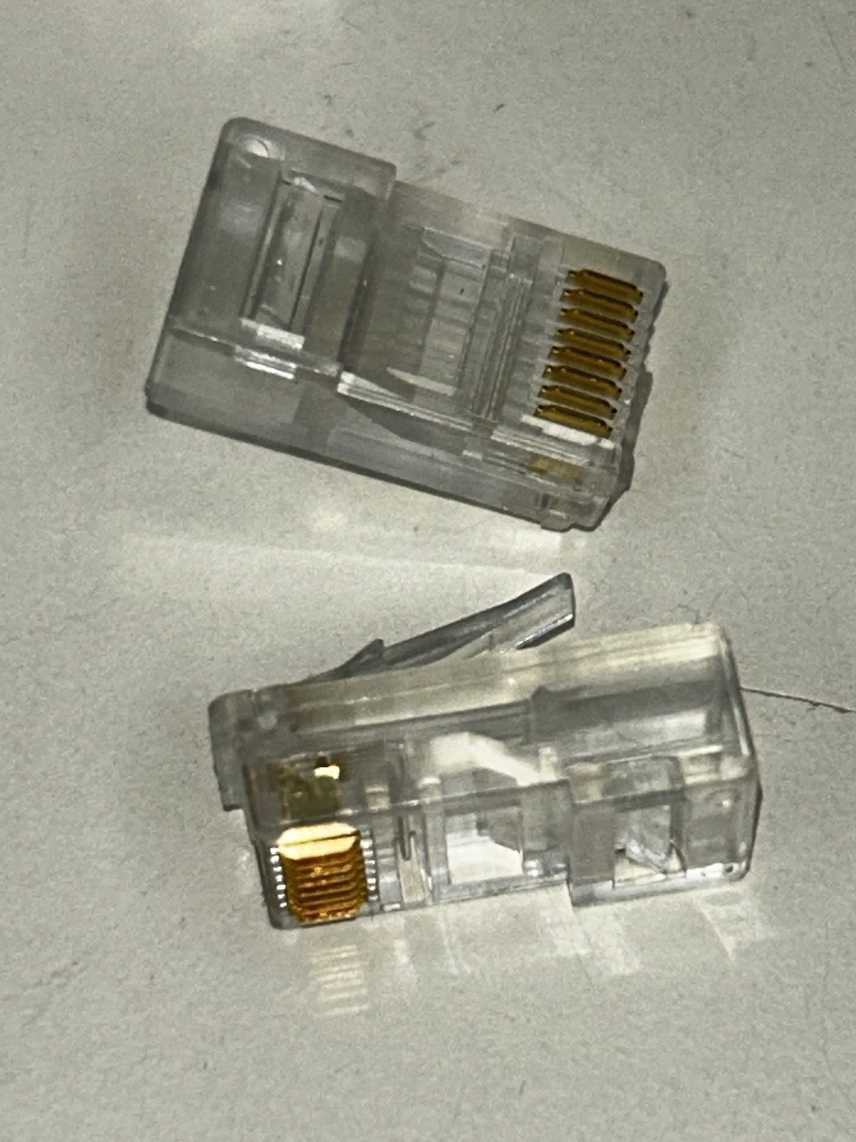 61 Pieces 8-Position 8-Contact Modular Plugs for Round Solid Cable 8P8C-SP100