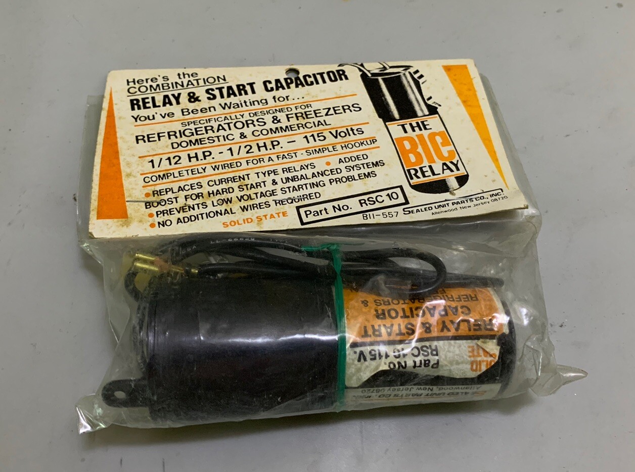 Supco RSC10 RSC 10 Power Start Relay and Start Capacitor
