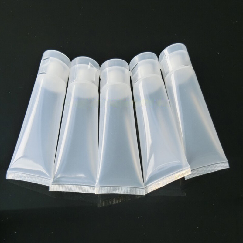 Plastic Cosmetic Soft Tubes Bottles With Flip Lids Empty Travel Sample Container