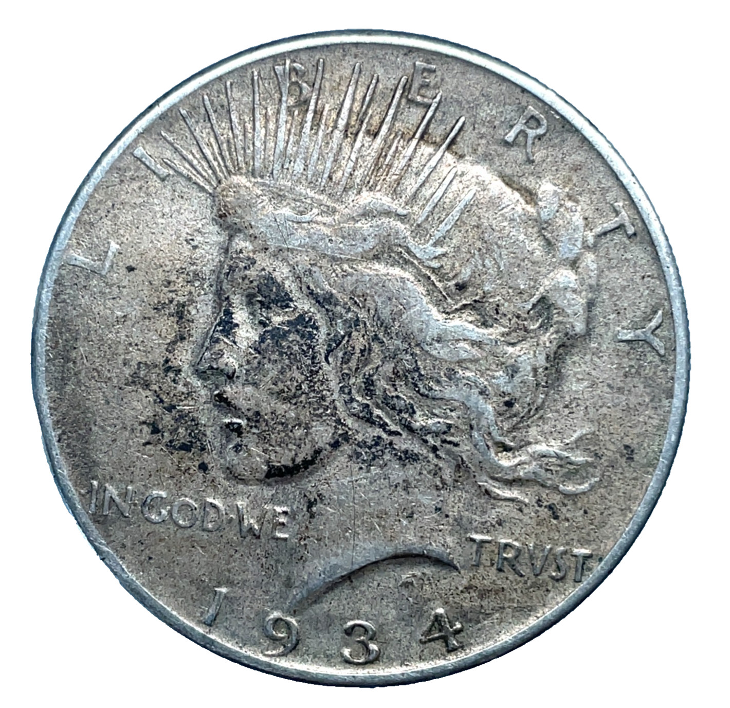 1934-S Peace Dollar VF - Very Fine 90% Silver $1 US Coin # 567