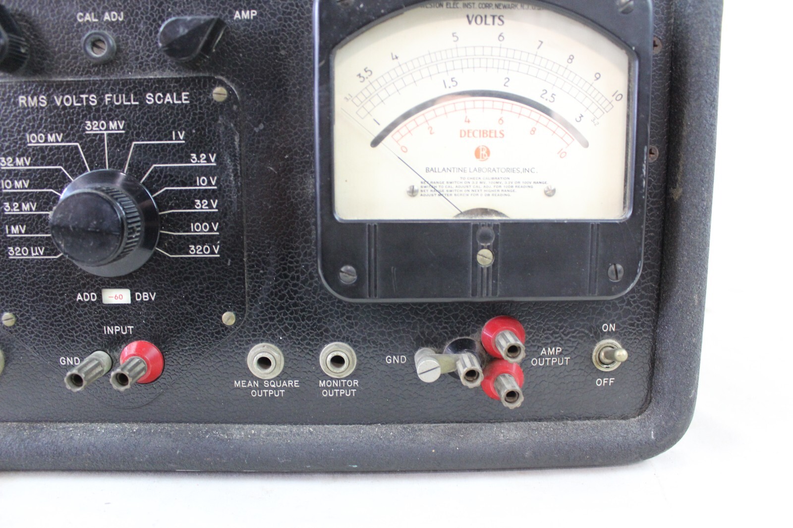 Vintage True Root Mean Square Ballantine Laboratories Voltmeter Model 320 Rare