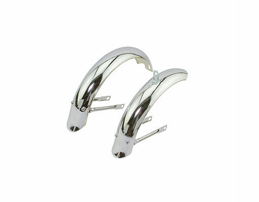 Bike 12 Flared Adjustable Fender Set Chrome.