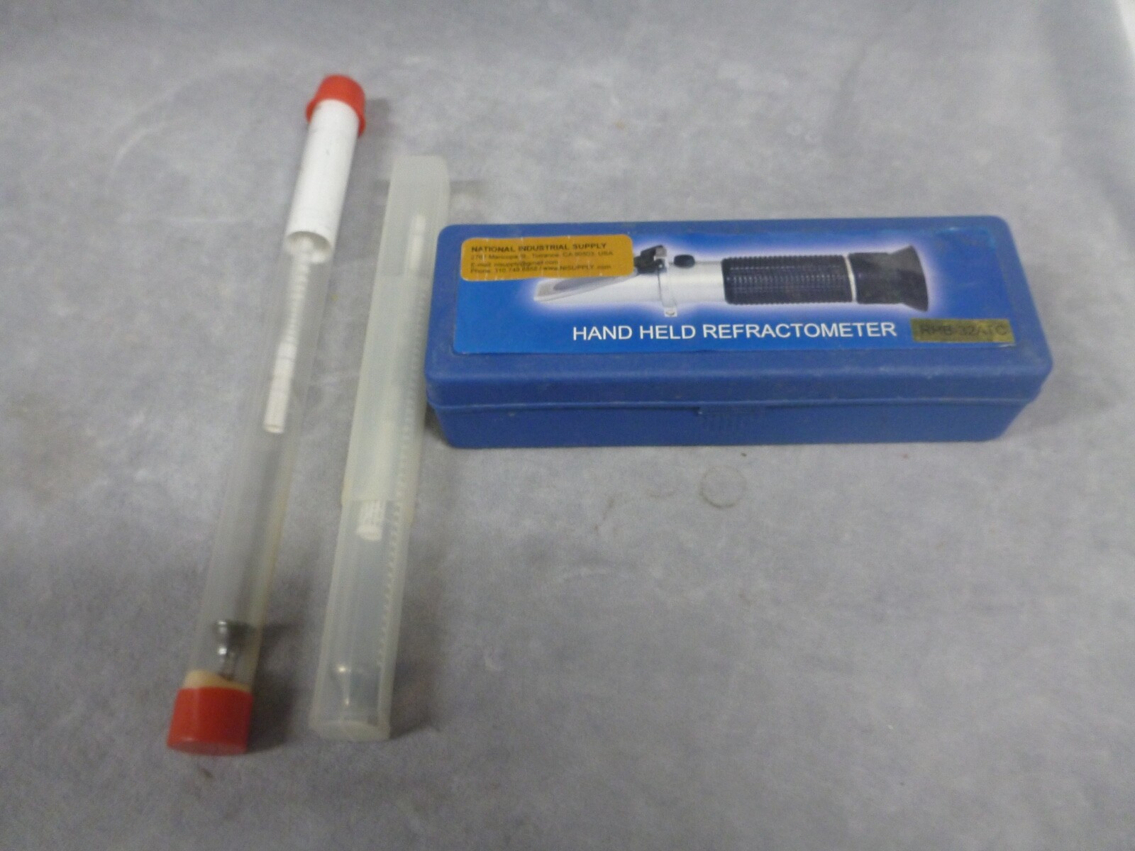 ONE RHB-32ATC Hand Held Brix Refractometer AND TWO Hydrometers