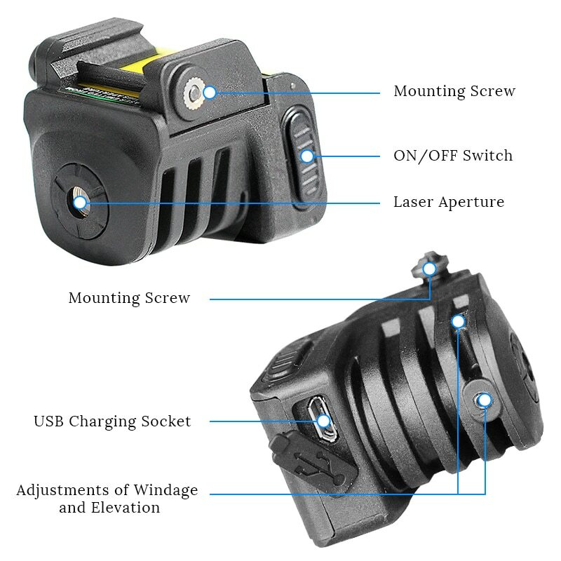 Green Rechargeable Laser Sight for Ruger Security 9