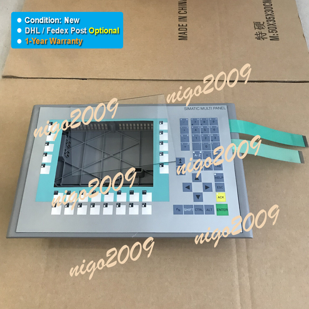 Plastic Cover Membrane Glass Panel for SIEMENS MP277 8" KEY 6AV6643-0DB01-1AX1