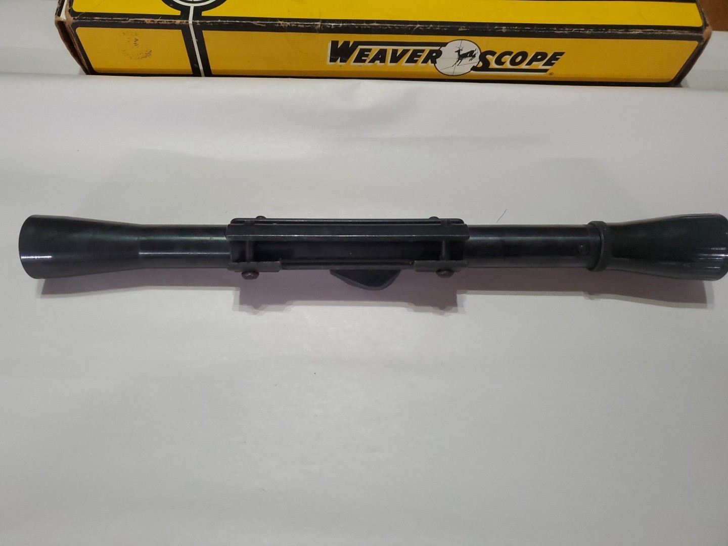 VINTAGE WEAVER C4 SCOPE WITH TIP OFF MOUNT AND ORIGINAL BOX