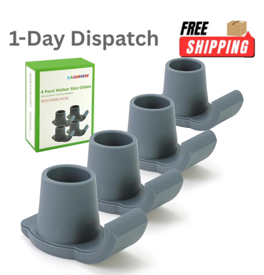 XAQMHSW 4 Pack Walker Skis Glides Universal Sliders for Folding Walkers