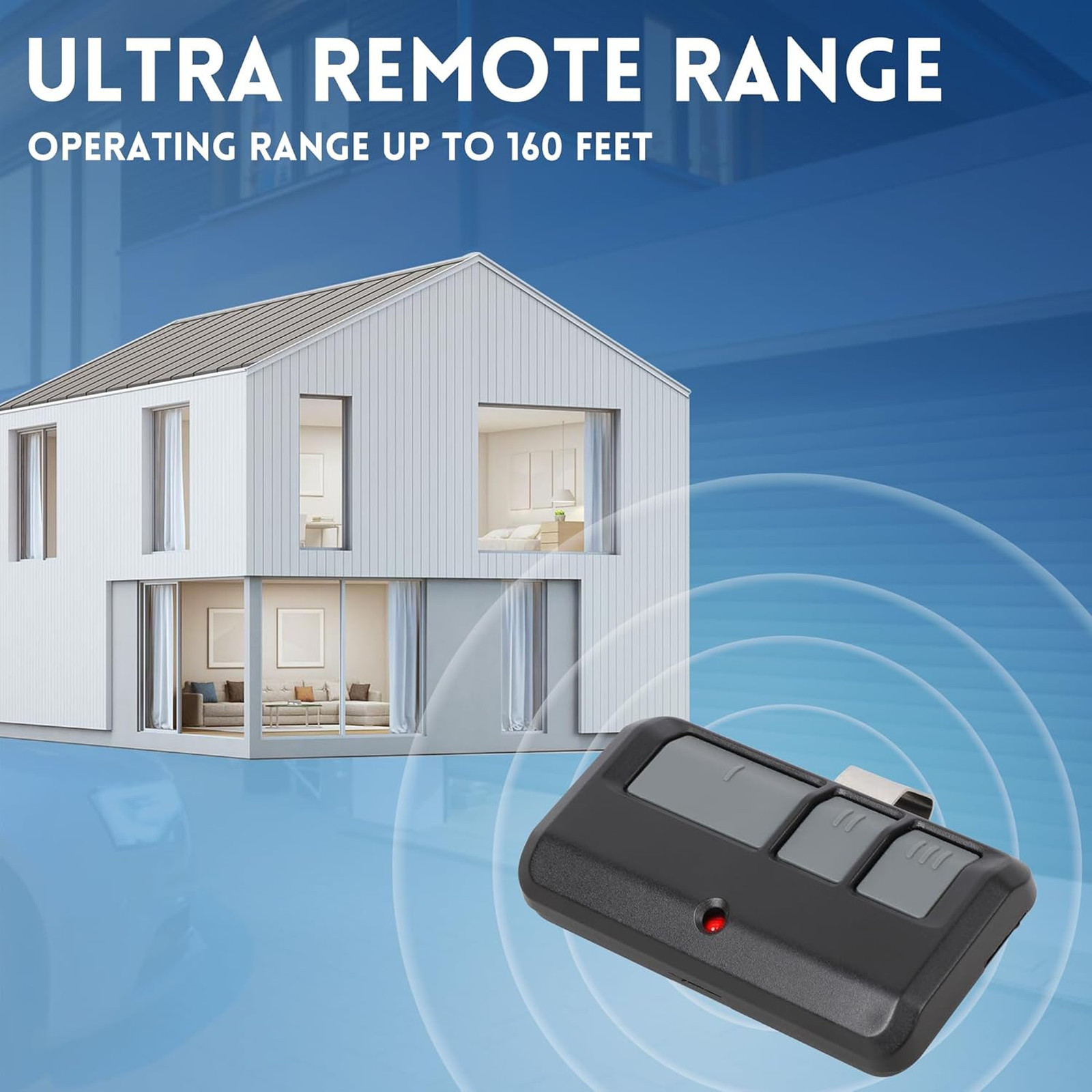 Garage Door Remote Control Pack 2 Universal Security Rolling Code Long Distance