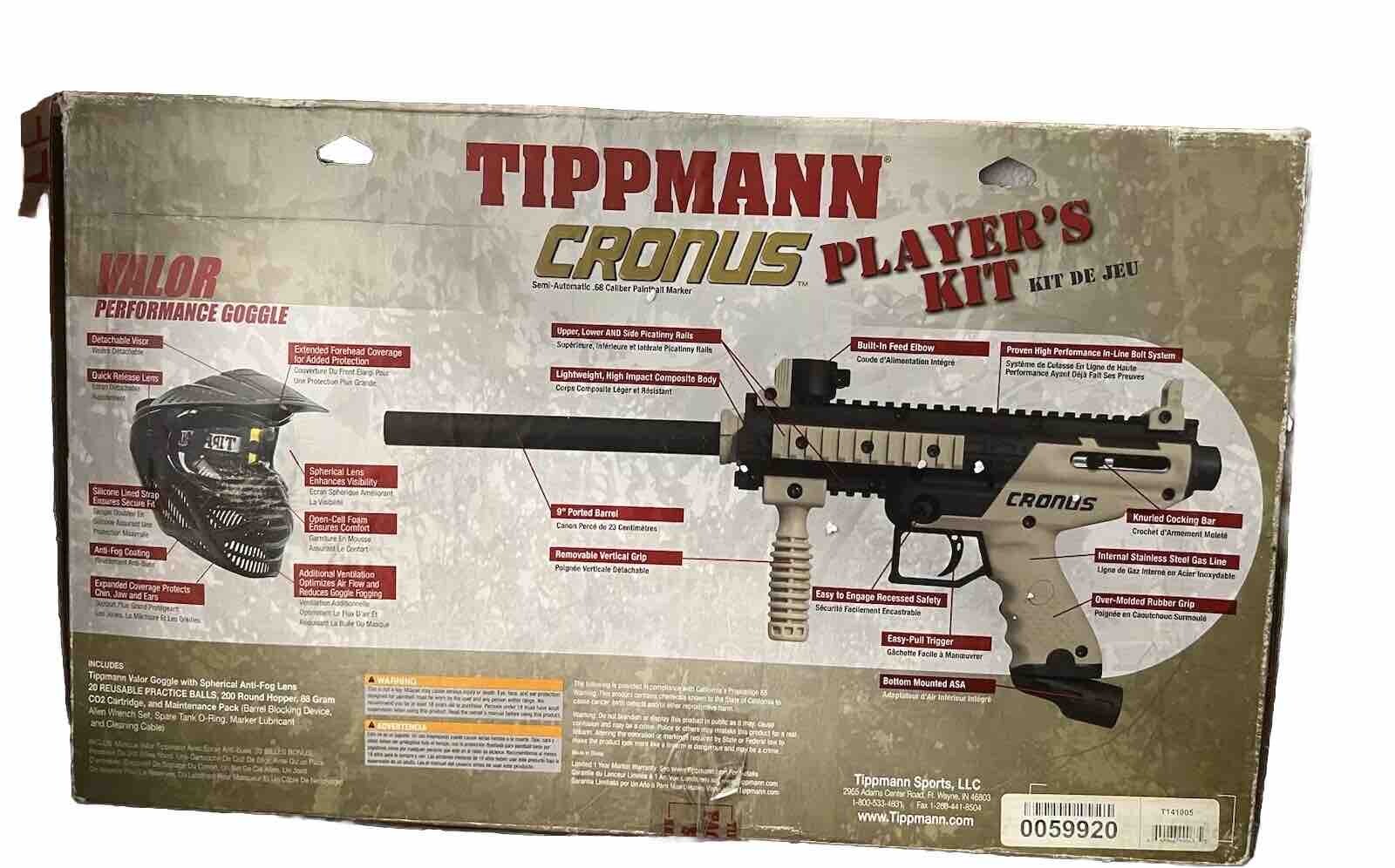 Tippmann Cronus Paintball Marker Gun Players Kit.