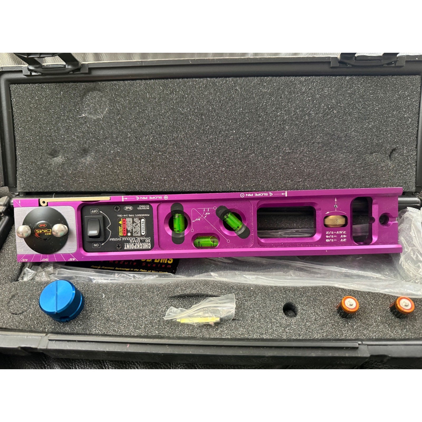 Checkpoint 3D-DMS Dynamic Module System Laser Level Purple Anodized Aluminum USA