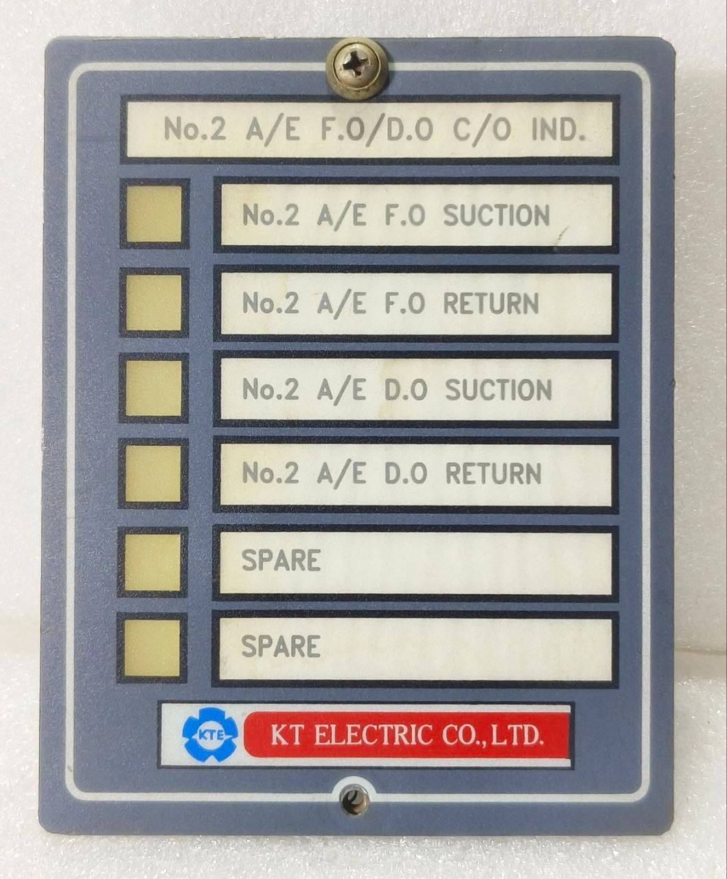 KT ELECTRIC CO., LTD. GSL-21 MARINE ELECTRICAL INDICATOR PANEL (USED) FREE SHIP
