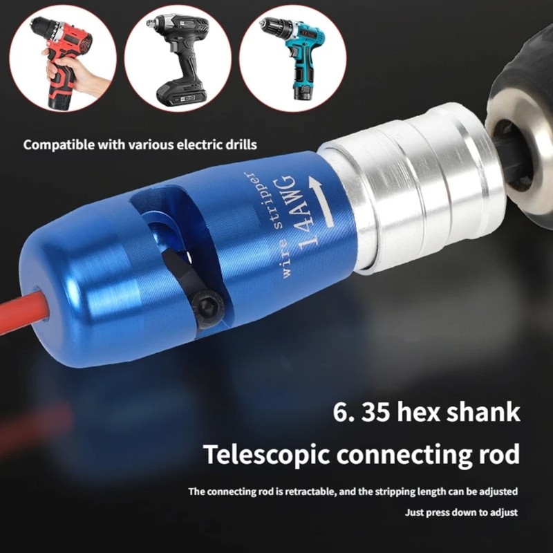 Wire Stripper for Drill Upgraded Electric Wire Stripping and Twisting Tool