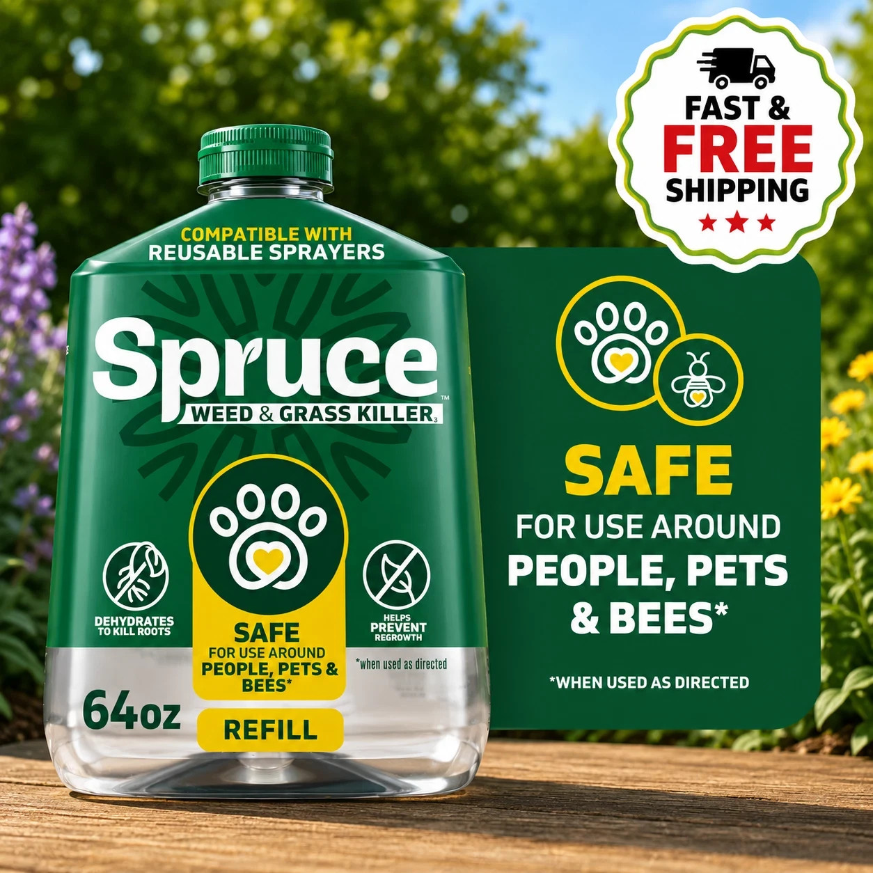 Spruce Weed & Grass Killer Refill, 64 oz.