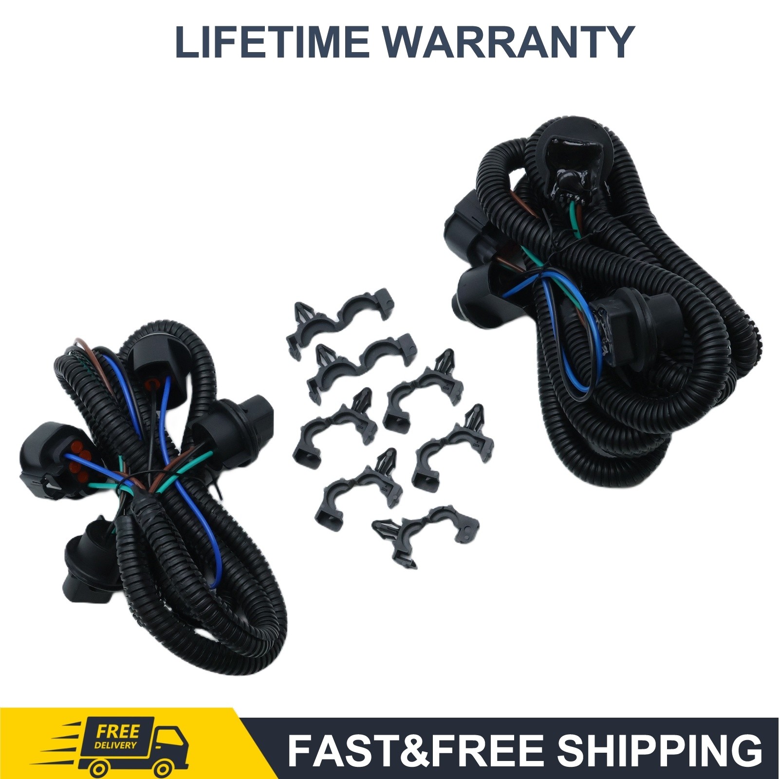 Fits for Silverado 2014-2015 2x Tail Light Socket Harness Left Right Replacement