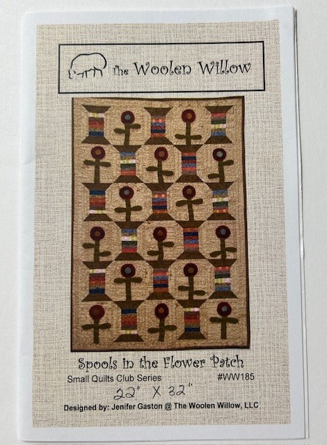 Spools in the Flower Patch Quilt  Pattern Embroidery Wool Applique Sew NEW