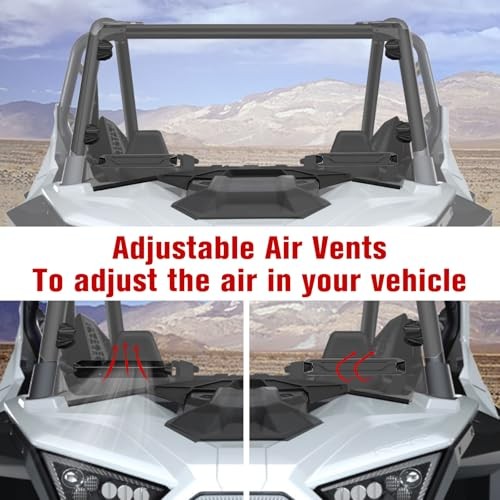 Full Windshield for RZR PRO, Clear Hard Coated Polycarbonate Vented Windscreen