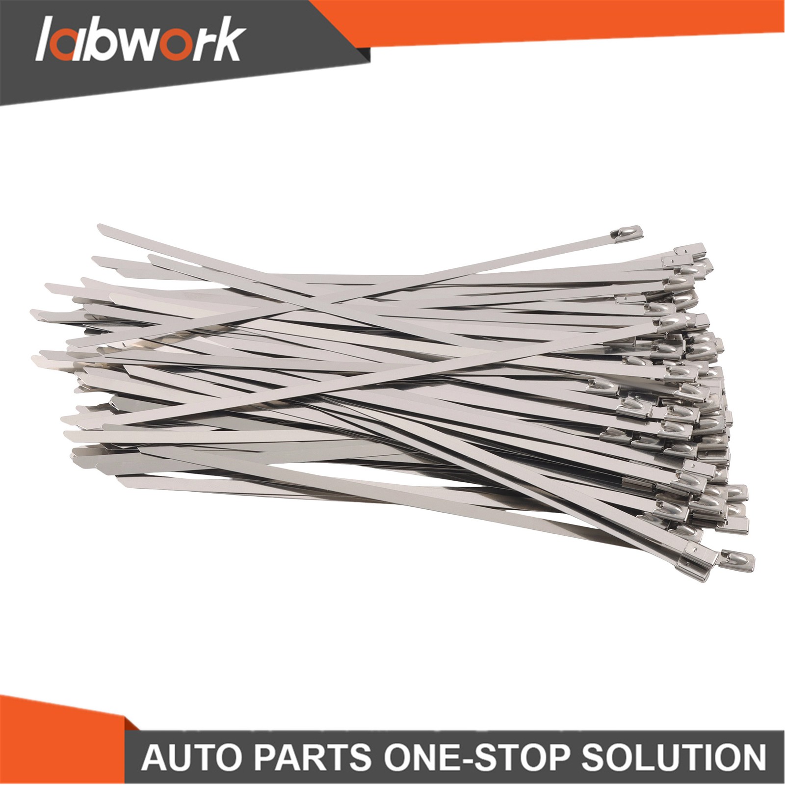 Labwork 5.9" Zip Ties 304 Stainless Steel Cable Ties 220lb Strength 500 Pcs