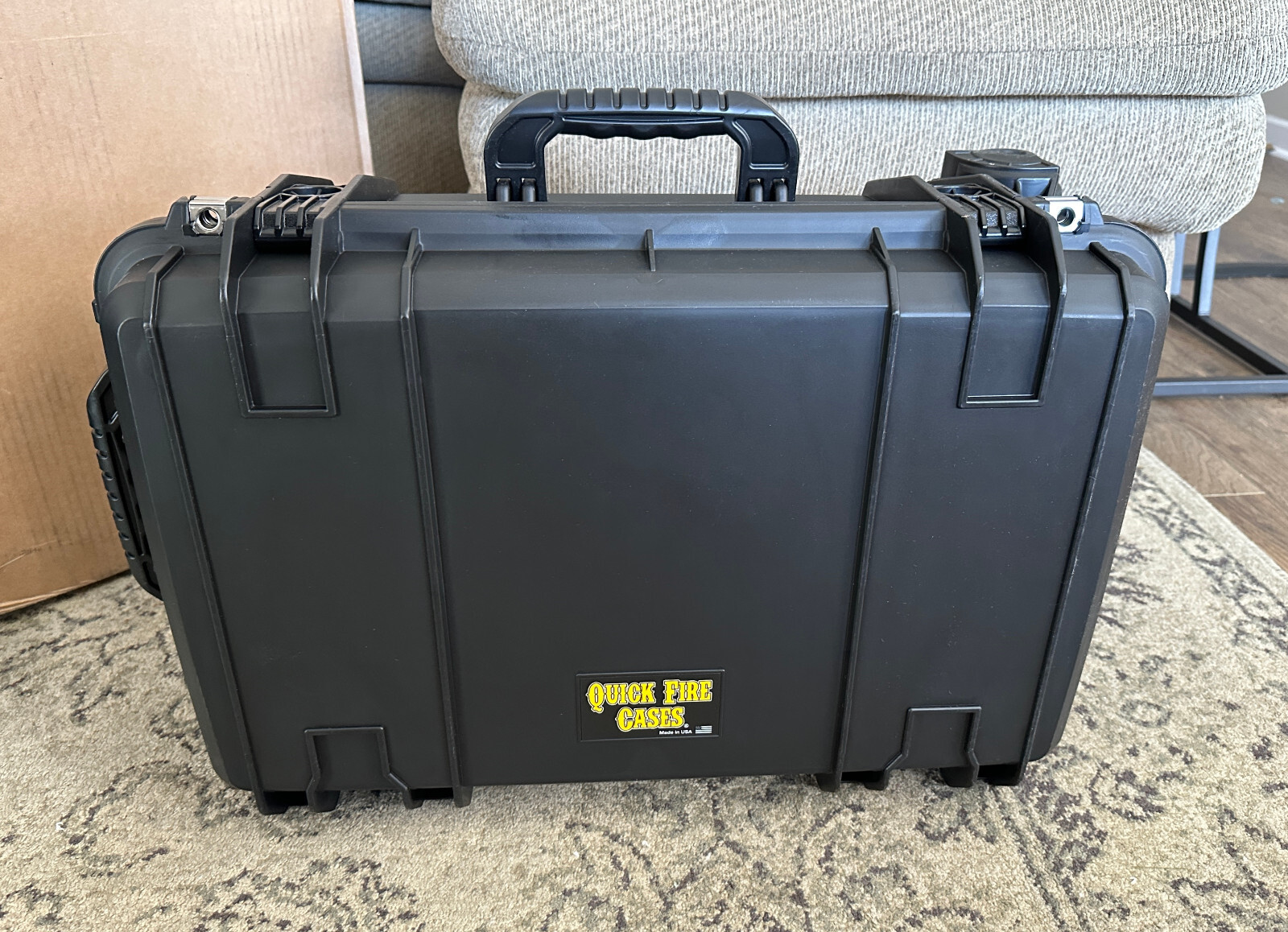 Quick Fire QF920RBKL Rolling Pistol Case Watertight w/ Locks: LARGE CAPACITY