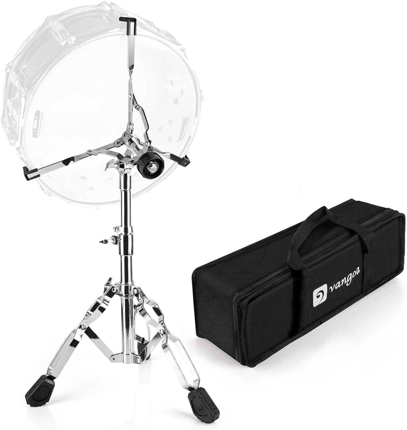 Heavy-Duty Snare Drum Stand for 10" to 14" Snare Drum & Drum Pad with Bag