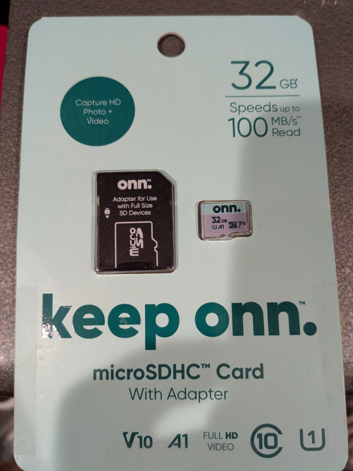 onn. 32GB microSDHC Card with Adapter