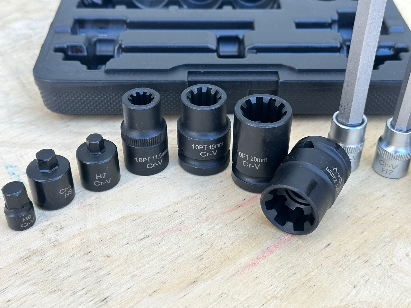 11pcs Brake Caliper Socket & Bit Set For Install Remove Brake Audi VW Porsche