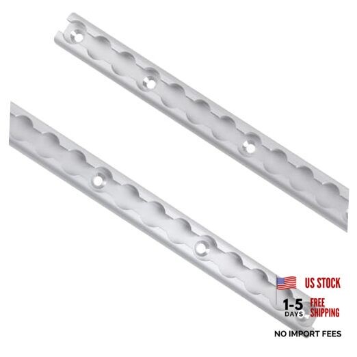 2 Pack 24 Inch L Track Tie Down Rails, Black Anodized Aluminum, 24" 2 Pack