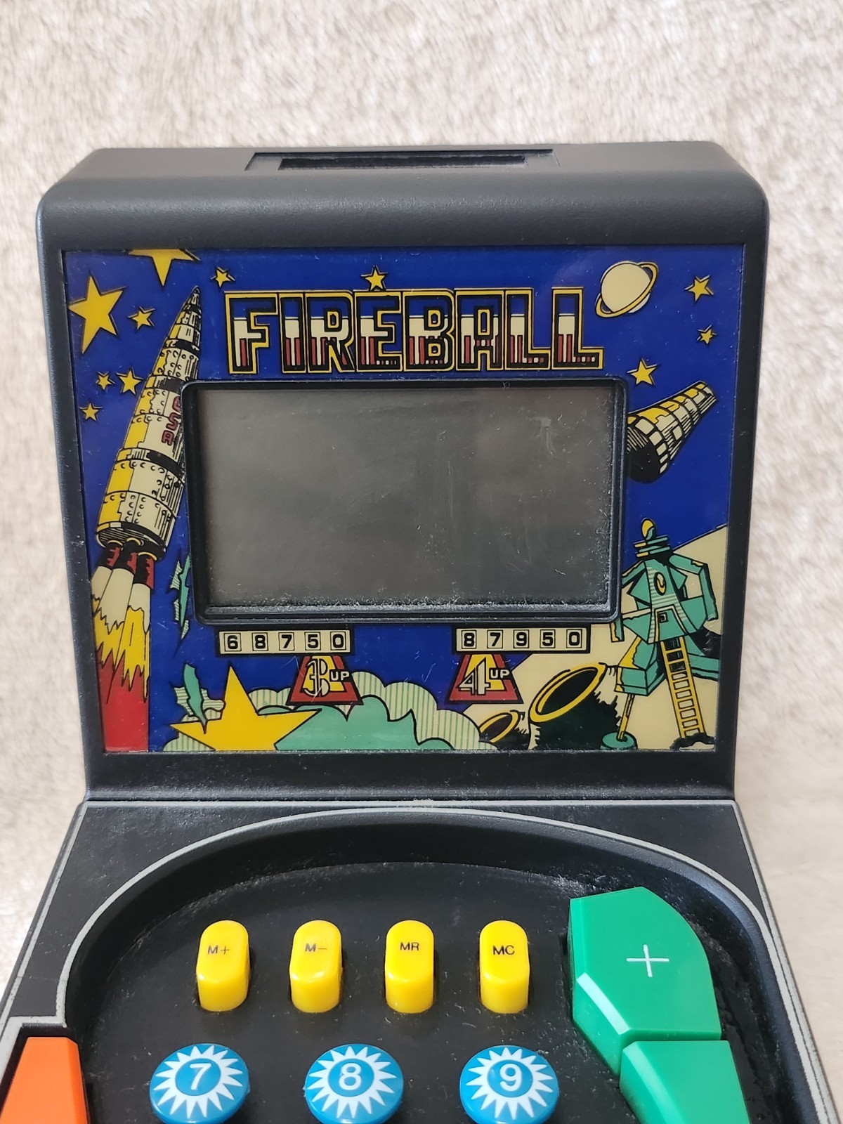 Fireball Mini Pinball Solar Powered Calculator 1991