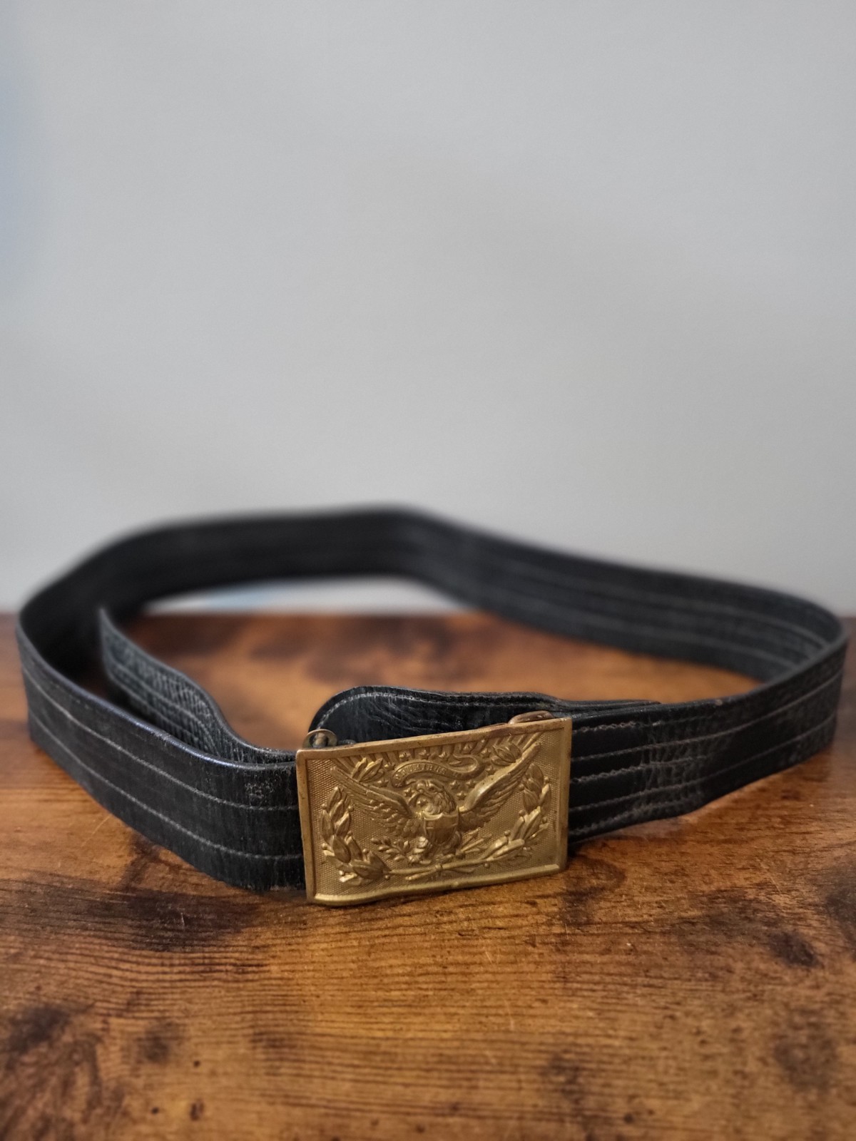 Vintage / Antique US Military M1874 Officer's Belt & Eagle Buckle Indian Wars