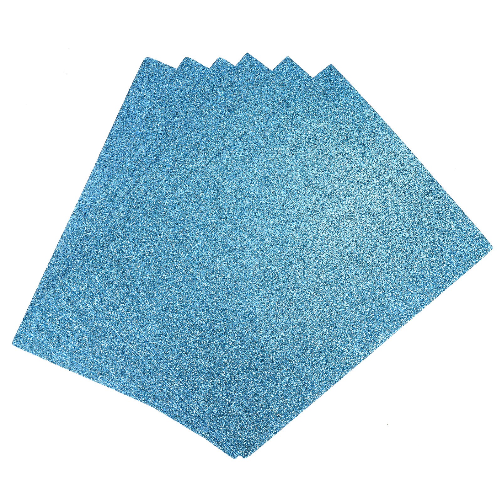 10Pcs EVA Foam Sheets Glitter Sky Blue 10.8 Inch x 8.5 Inch 2mm Thick Craft Foam