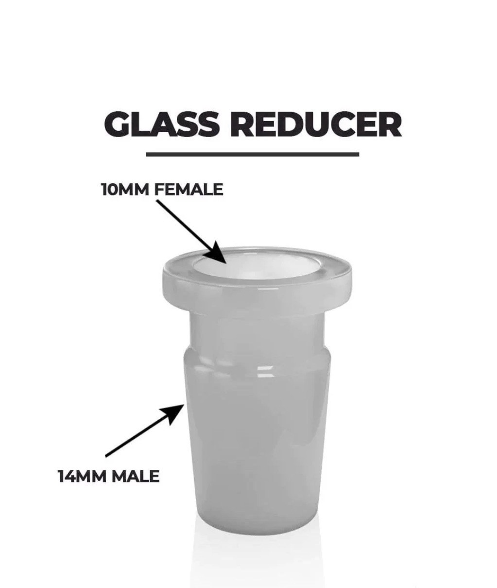 14mm Male To 10mm Female Glass Adapter – Clear Size Reducer Fast Shipping✅