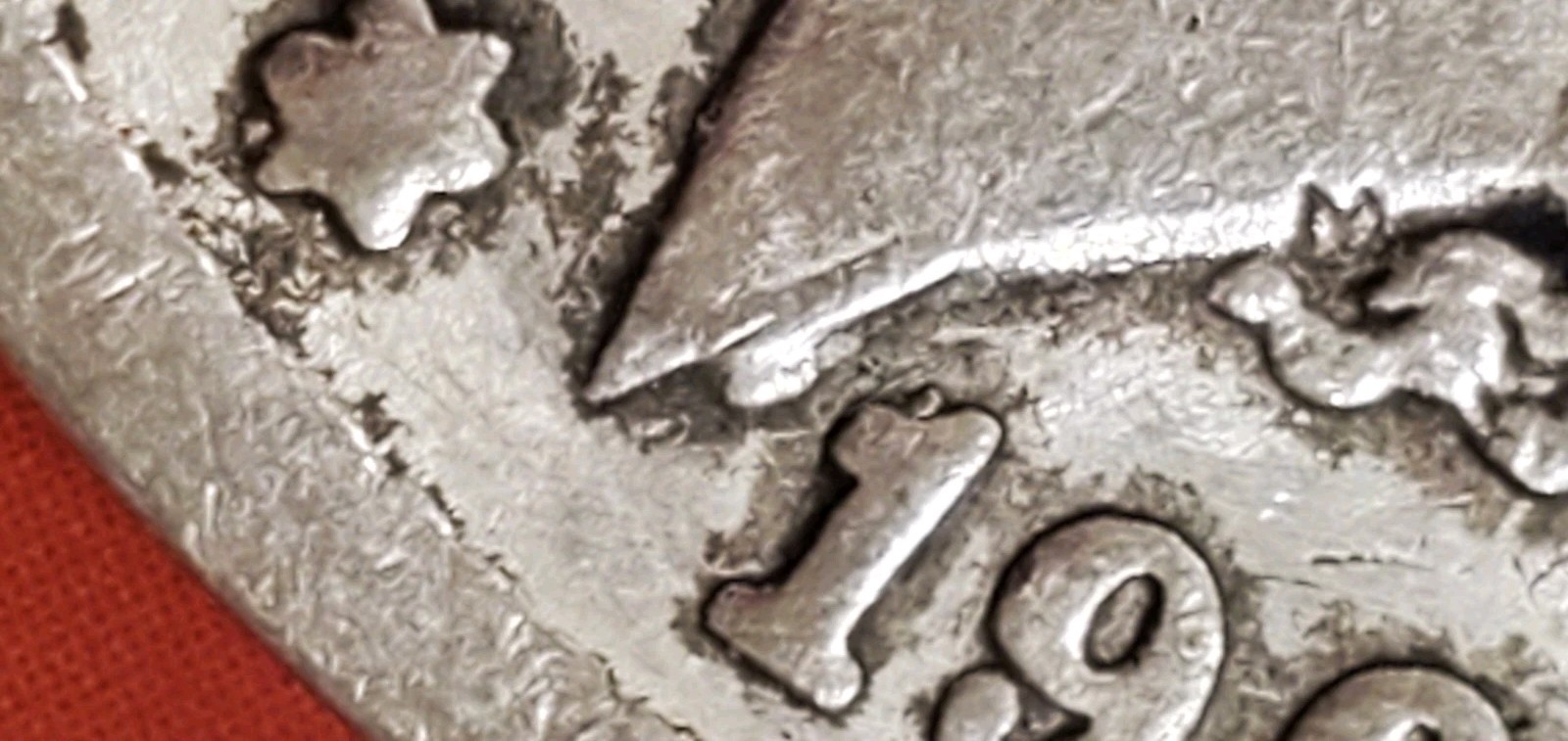 1902 P Morgan Silver Dollar MULTIPLE Die Chip ERROR Circulated