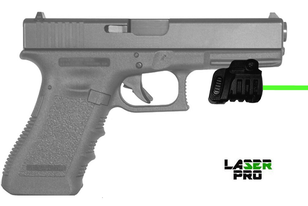 Green Laser for GLOCK 17 19 20 21 22 23 29 30 31 32 34 35 37 38 41 44 45 w/rails