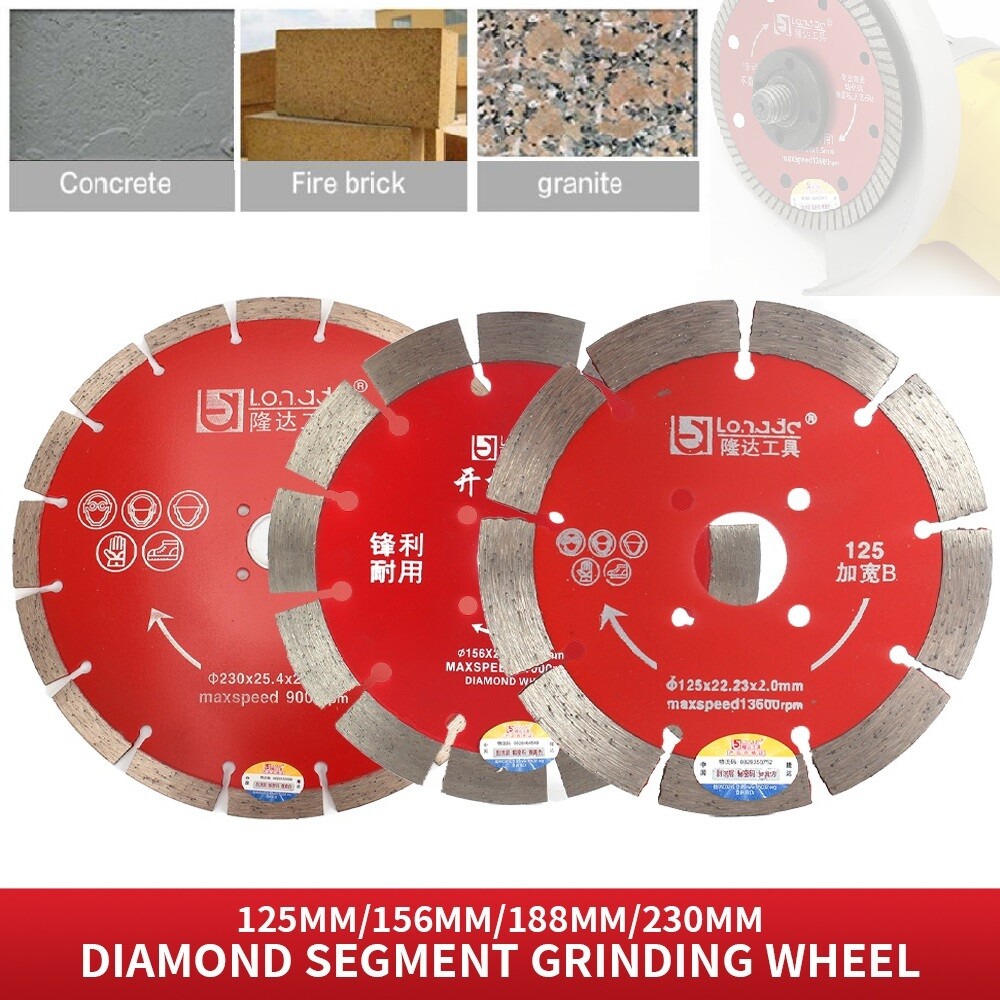 5/6/7/9 inch Diamond Saw Blade Segmented Slotted Cutting Disc For Concrete Tile