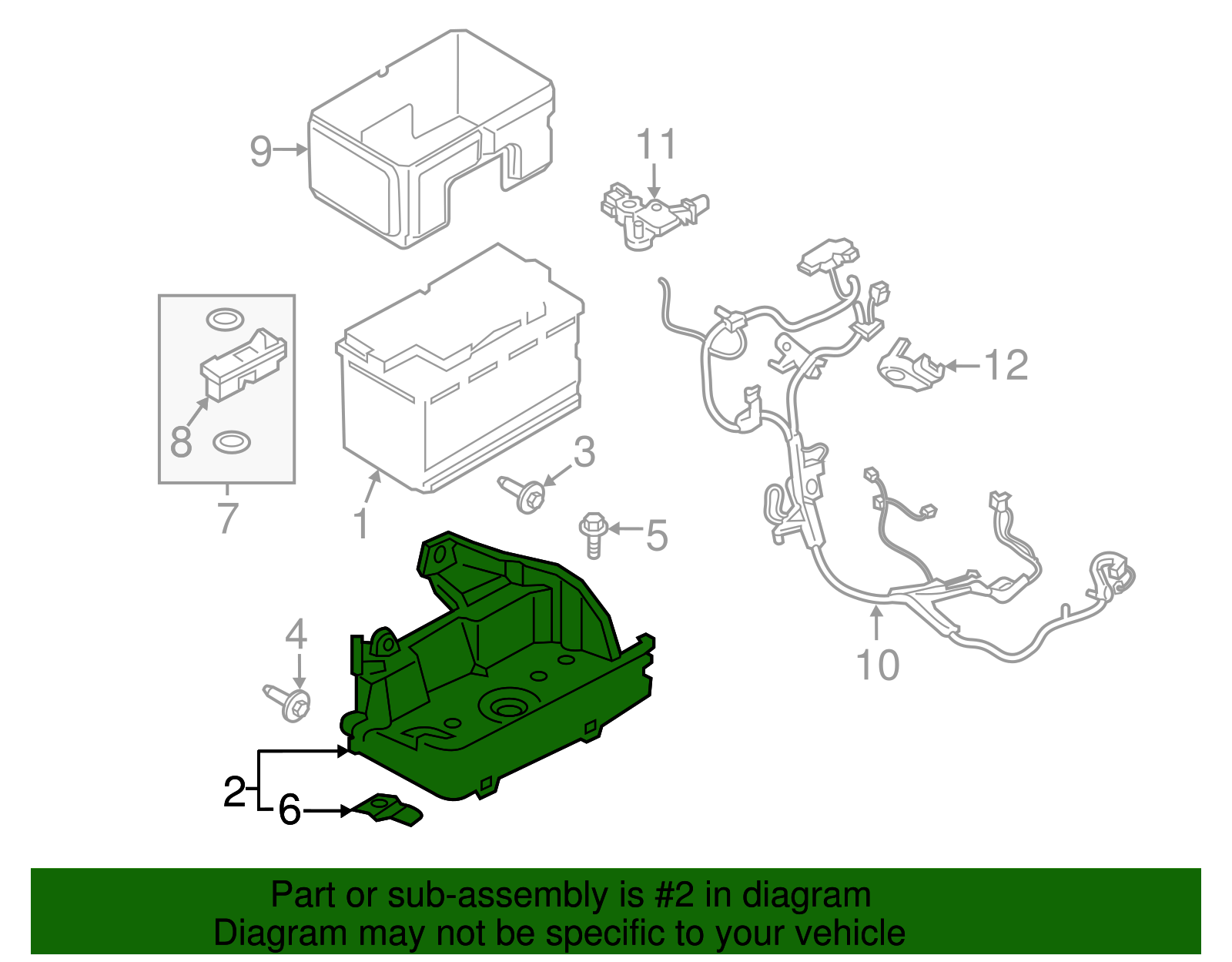 Genuine Ford Battery Tray JL3Z10732B