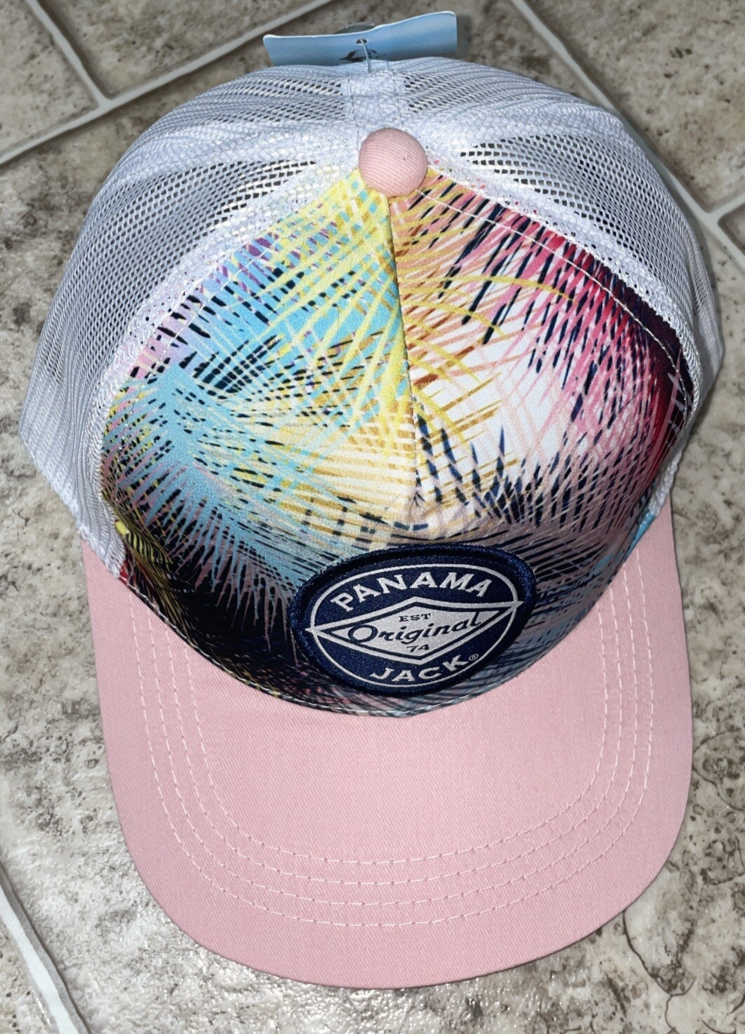 Womens Hat Panama Jack Pink Beach Cruise Fishing Baseball SnapBack Cap One Size