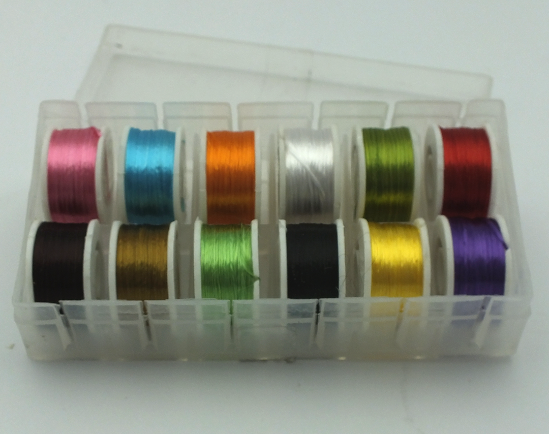 Fly Tying Floss - 12 Spools -Assorted Colors in Dispenser Box - MAT111A